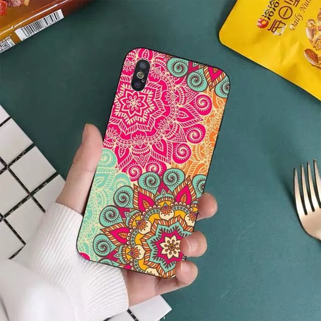 Floral x Mandala Boho iPhone Case