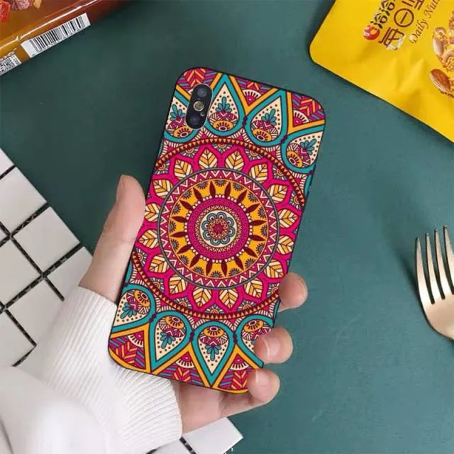 Floral x Mandala Boho iPhone Case