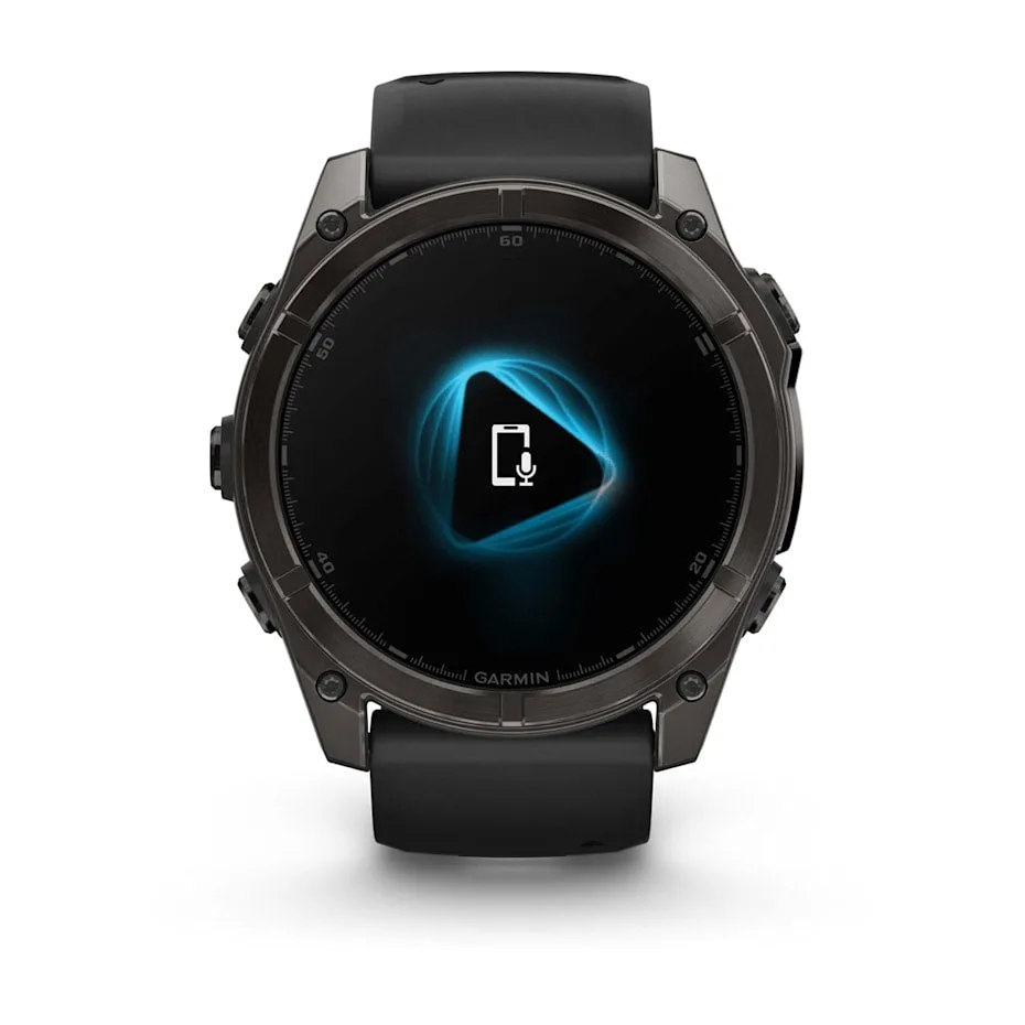 fēnix® 8 – 51 mm | AMOLED - Sapphire, Carbon with Black Silicone Band