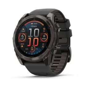 fēnix® 8 – 51 mm | AMOLED - Sapphire, Carbon with Black Silicone Band