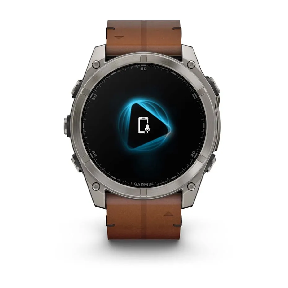 fēnix® 8 – 51 mm | AMOLED - Sapphire, Titanium with Chestnut Leather Band