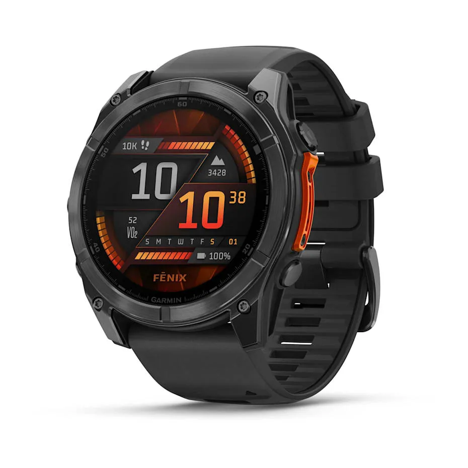 fēnix® 8 – 51 mm | AMOLED - Slate Grey with Black Silicone Band