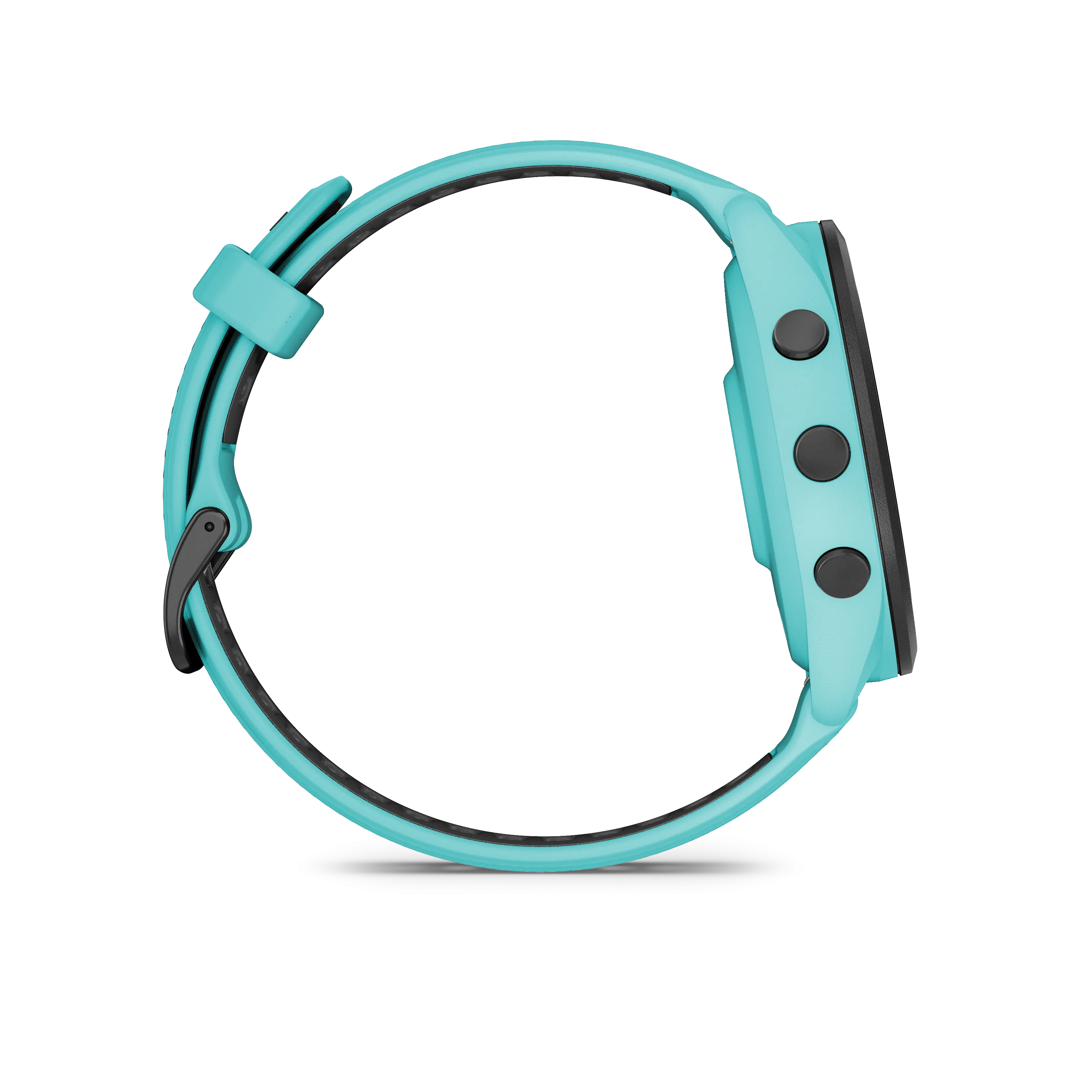 Forerunner® 265 (Black Bezel with Aqua Case and Aqua/Black Silicone Band)