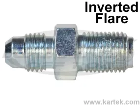 Fragola AN -4 Male To 10mm 1.25 Thread Inverted Flare Male Steel Straight Brake Adapter Fittings