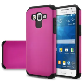 Galaxy Go Prime Case, Galaxy Grand Prime Case, Slim Hybrid [Shock/Impact] Absorption Dual Layer Case for Samsung Galaxy Go Prime/Grand Prime - Hot Pink