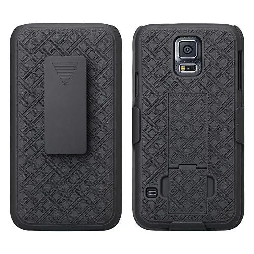 Galaxy S5 Case, Slim Holster Shell Combo Case [Rotating Swivel Belt Clip] for Samsung Galaxy S5