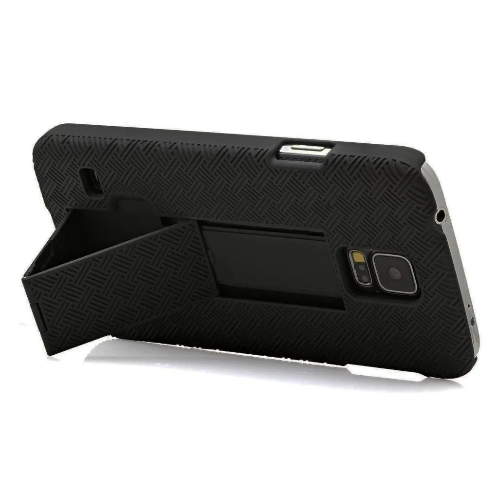 Galaxy S5 Case, Slim Holster Shell Combo Case [Rotating Swivel Belt Clip] for Samsung Galaxy S5