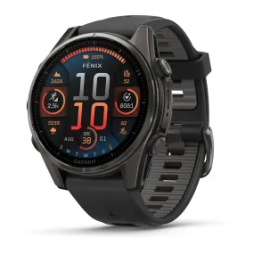 Garmin fenix® 8 43mm AMOLED Sapphire Edition Carbon Grey Titanium with Pebble Grey Band