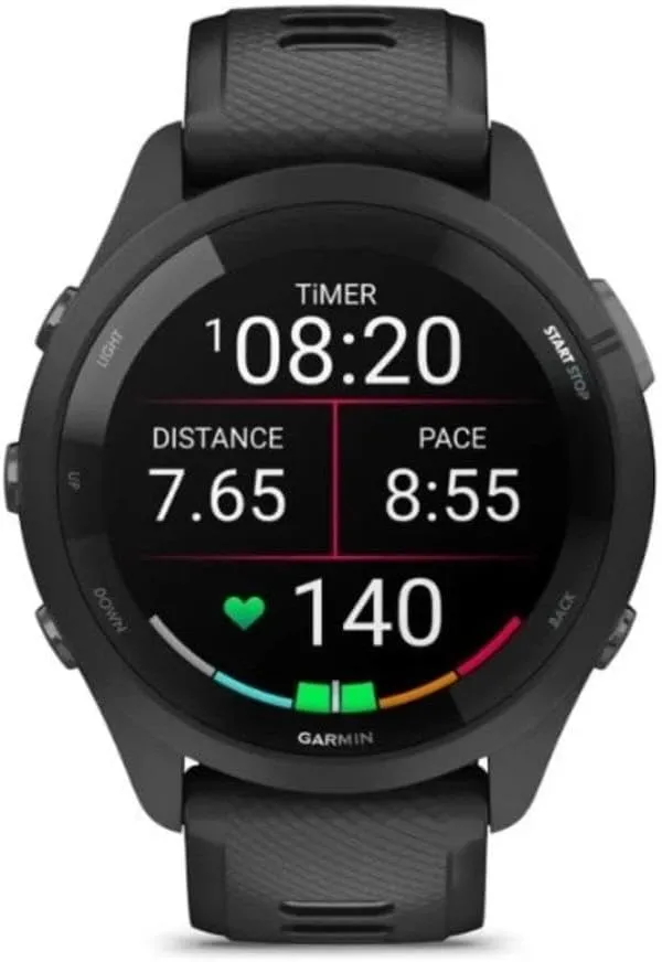 Garmin Forerunner 265 GPS Running Smartwatch - Black/Powder Grey