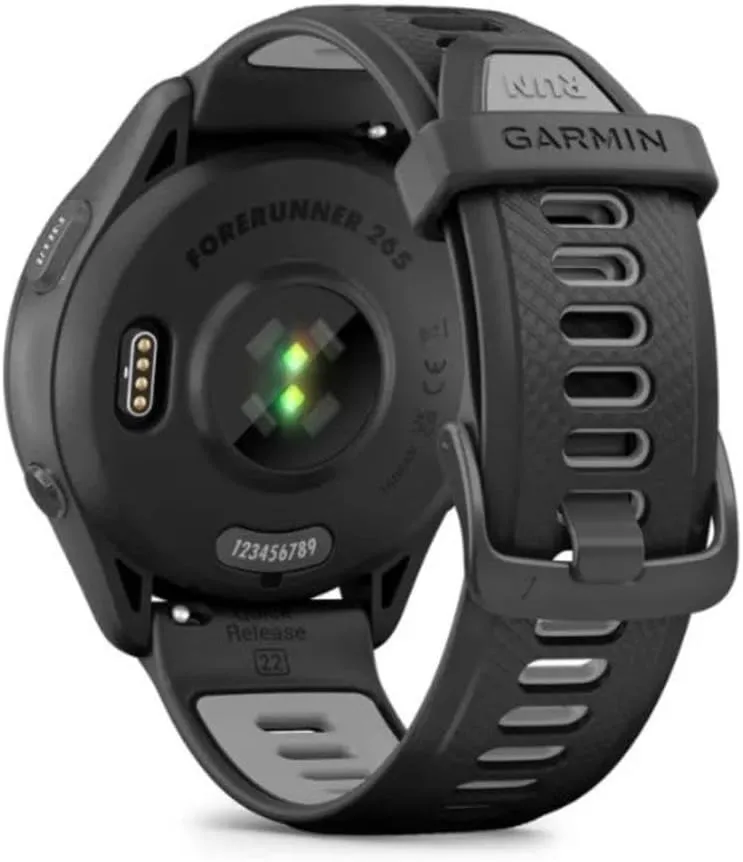 Garmin Forerunner 265 GPS Running Smartwatch - Black/Powder Grey