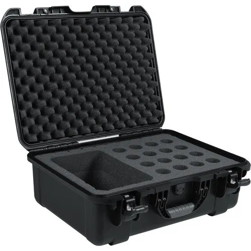 Gator GM-16-MIC-WP Waterproof Case for Handheld Wired Microphones - 16 Microphones