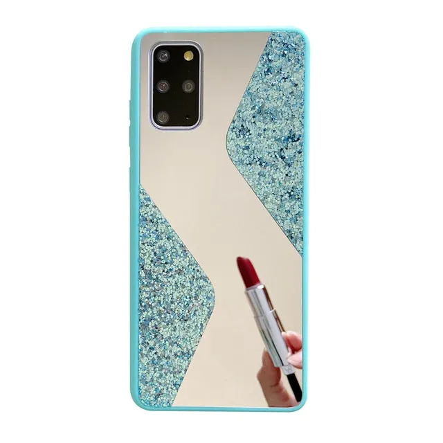 Glitter Makeup Mirror Phone Case For Samsung Galaxy