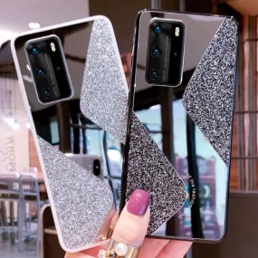 Glitter Makeup Mirror Phone Case For Samsung Galaxy