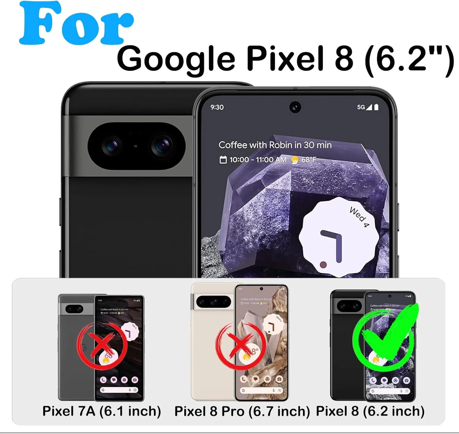 Google Pixel 9 Case Pro Case  Protector Belt Clip Holster Body Cover with Kickstand Black