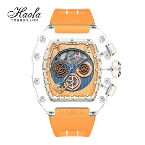 HAOFA Automatic Chronograph Movement K9 Crystal Case Watch 2368