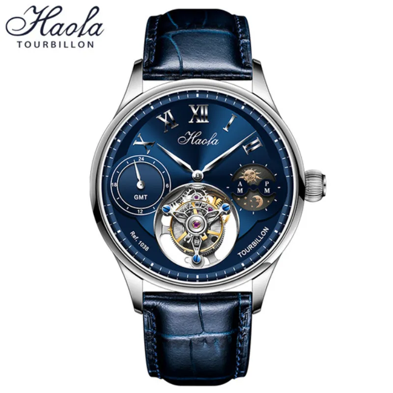 Haofa Luxury Tourbillon GMT Moonphase Watch 1038