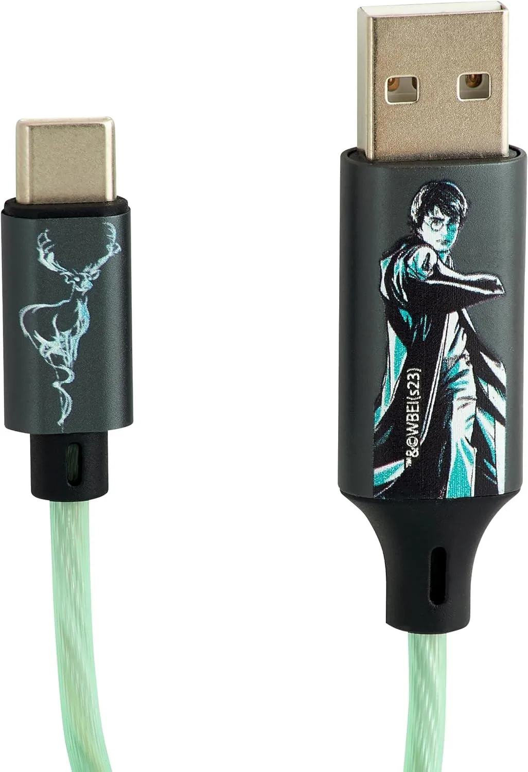 Harry Potter 1.2m USB A to C Charging Cable with Flowing Light Patronus - CBHP-ACLI-PATRONUS