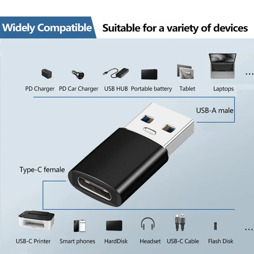 Hridz 10Gbps Data Transfer Type C USB C Converter USB 3.2 Type-C OTG Adapter