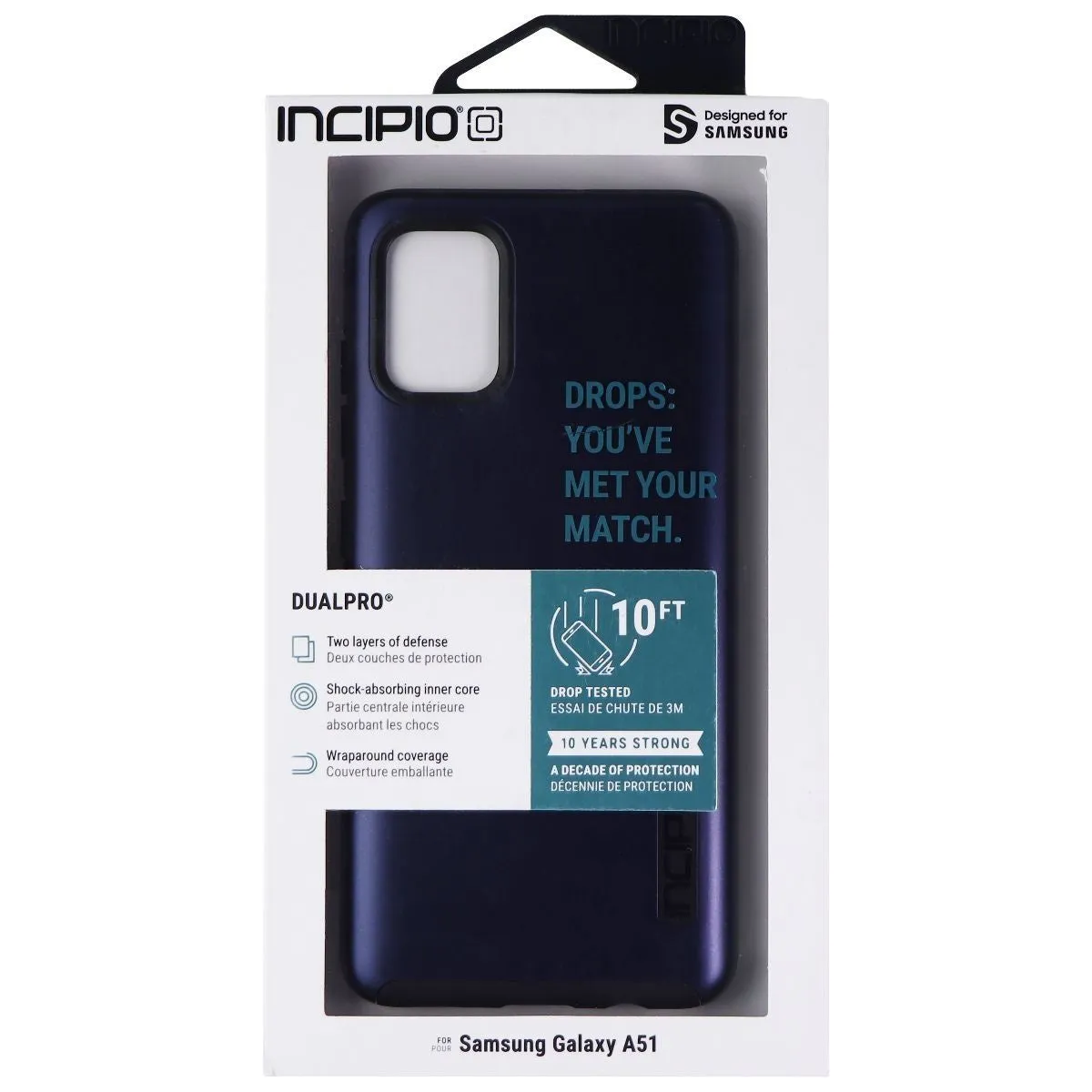 Incipio DualPro Dual Layer Case for Samsung Galaxy A51 - Midnight Blue