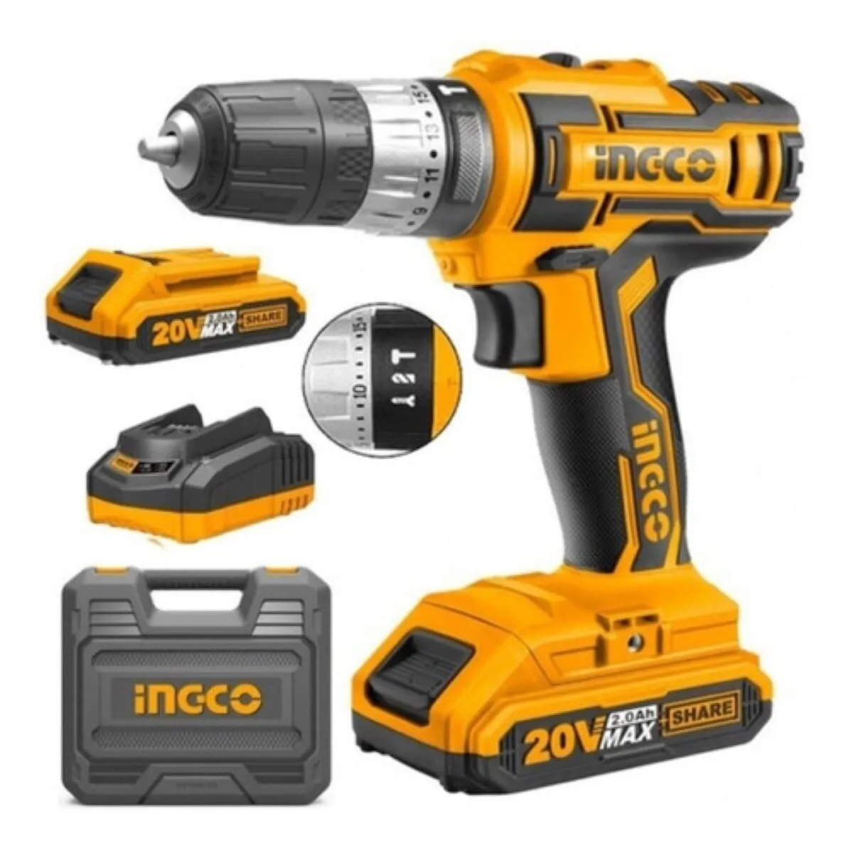 Ingco Lithium-Ion impact drill 20V CIDLI20012