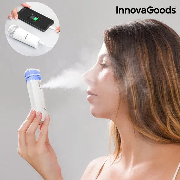 InnovaGoods 3-in-1 Nanospray Disinfectant and Facial Atomiser with Power Bank