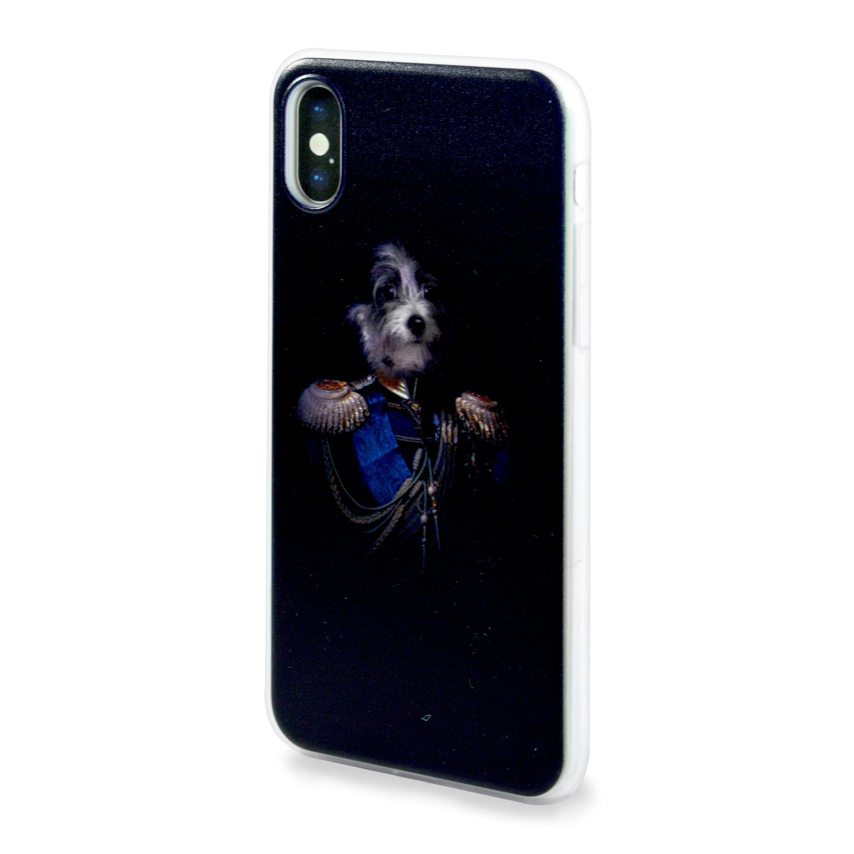 iOrigin iPhone X Cases Flexible Soft TPU Back Cover (Dog General Officer)