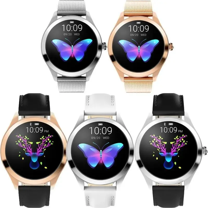 IP68 Waterproof KW10 Smart Watch Women Lovely Heart Rate Monitor Sleep-IP68 Waterproof Smartwatch