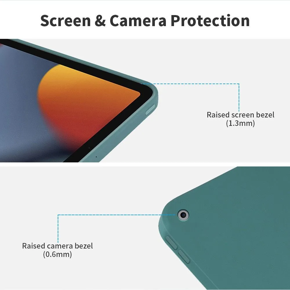 iPad 10.2 (2021) / (2020) / (2019) simple silicone cover - Green