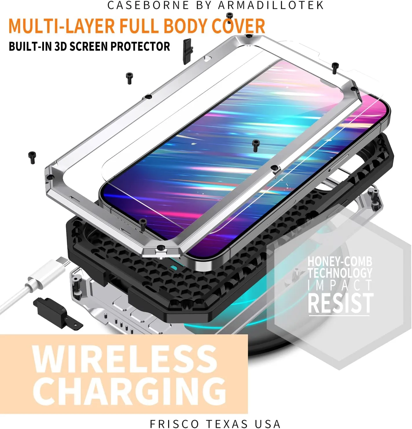 iPhone 15 Pro Max Metal Rugged Case