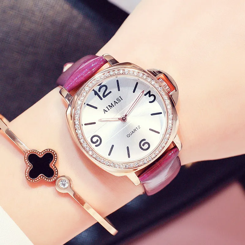 Irregular Round Frame Women's Watch