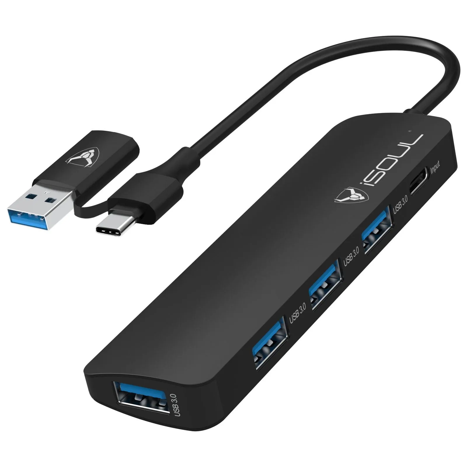 iSOUL 4-Port USB 3.0 Data Hub High-Speed Multi-Port USB-C Hub