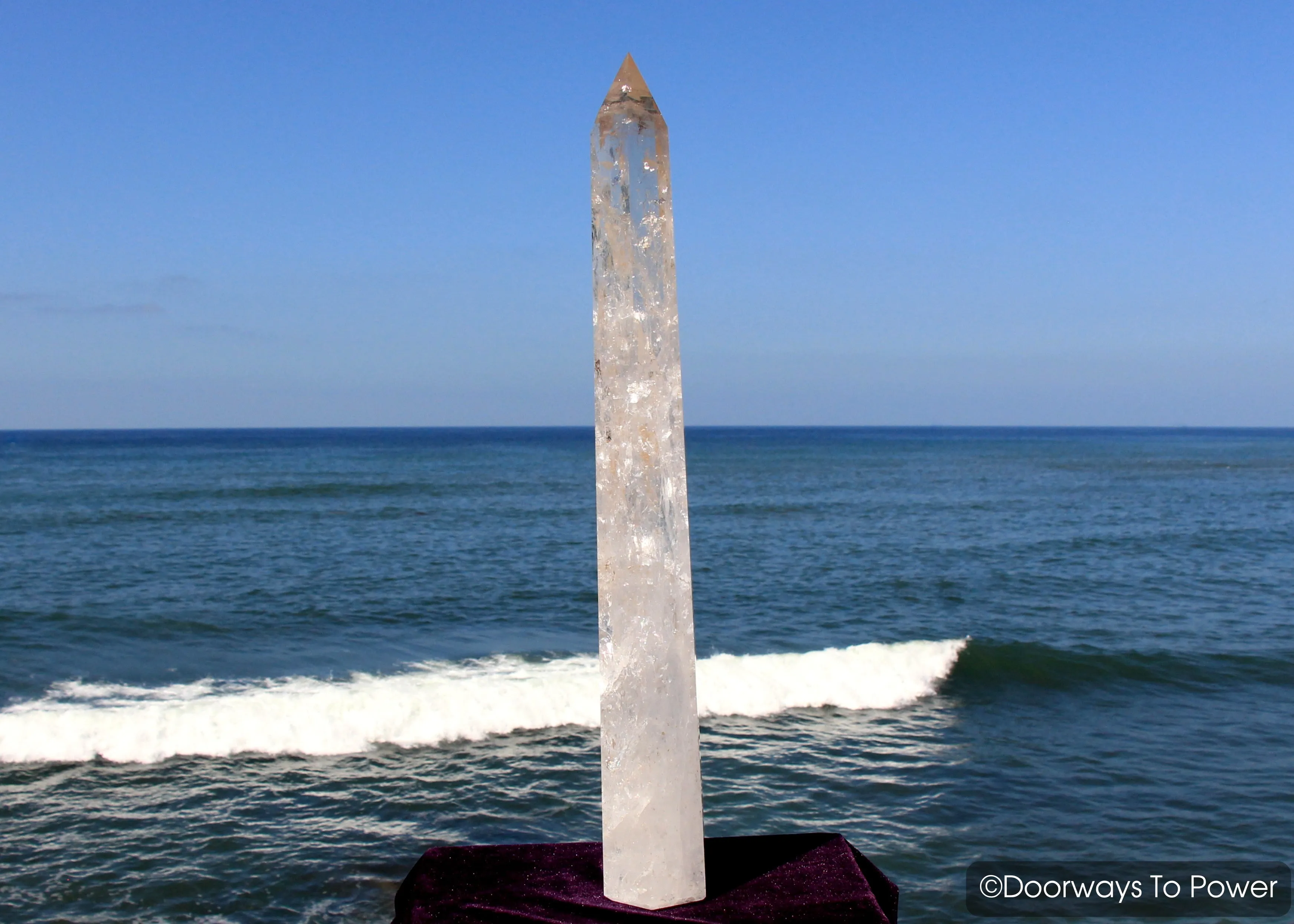 John of God Quartz Casa Crystal Point 'Manifest Spirit' Exquisite 23" & 16.5 lbs