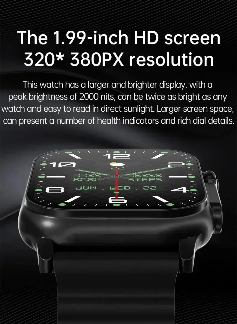 LAXASFIT 2024 New Smart Watch Men and Women Bluetooth Call BT Music Playback Wireless Charging Sports Fitness Smart Watch