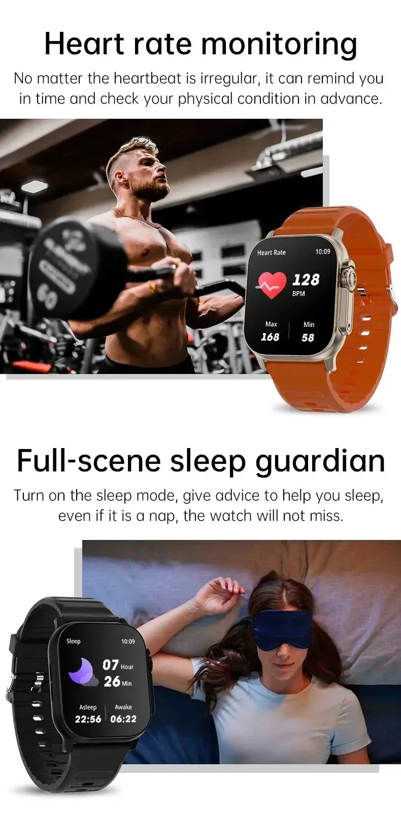 LAXASFIT 2024 New Smart Watch Men and Women Bluetooth Call BT Music Playback Wireless Charging Sports Fitness Smart Watch