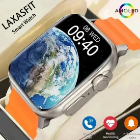 LAXASFIT 2024 New Smart Watch Men and Women Bluetooth Call BT Music Playback Wireless Charging Sports Fitness Smart Watch