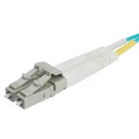 LC OM5 Duplex 2.0mm Fiber Optic Patch Cord, Wideband Multimode WDM 50/125, Lime Green Jacket, Beige Connector, 20 meter (65.6 ft)