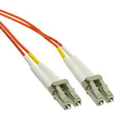 LC/UPC OM4 Duplex 2.0mm Fiber Optic Patch Cord, OFNR, Multimode 50/125 10Gbit, Violet Jacket, 4 meter (13.1 foot)