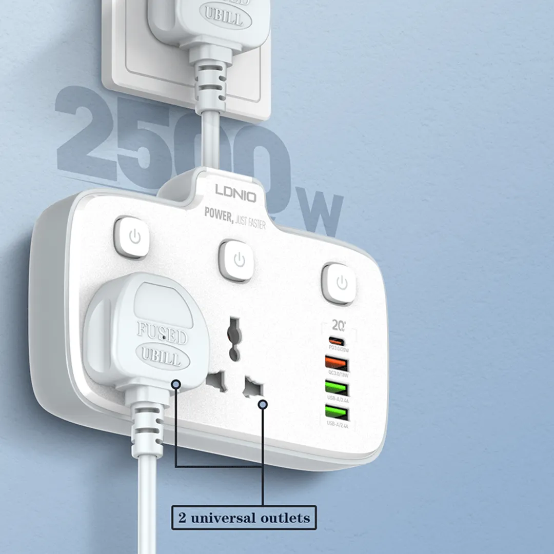 LDNIO Power Expansion Socket with Auto ID