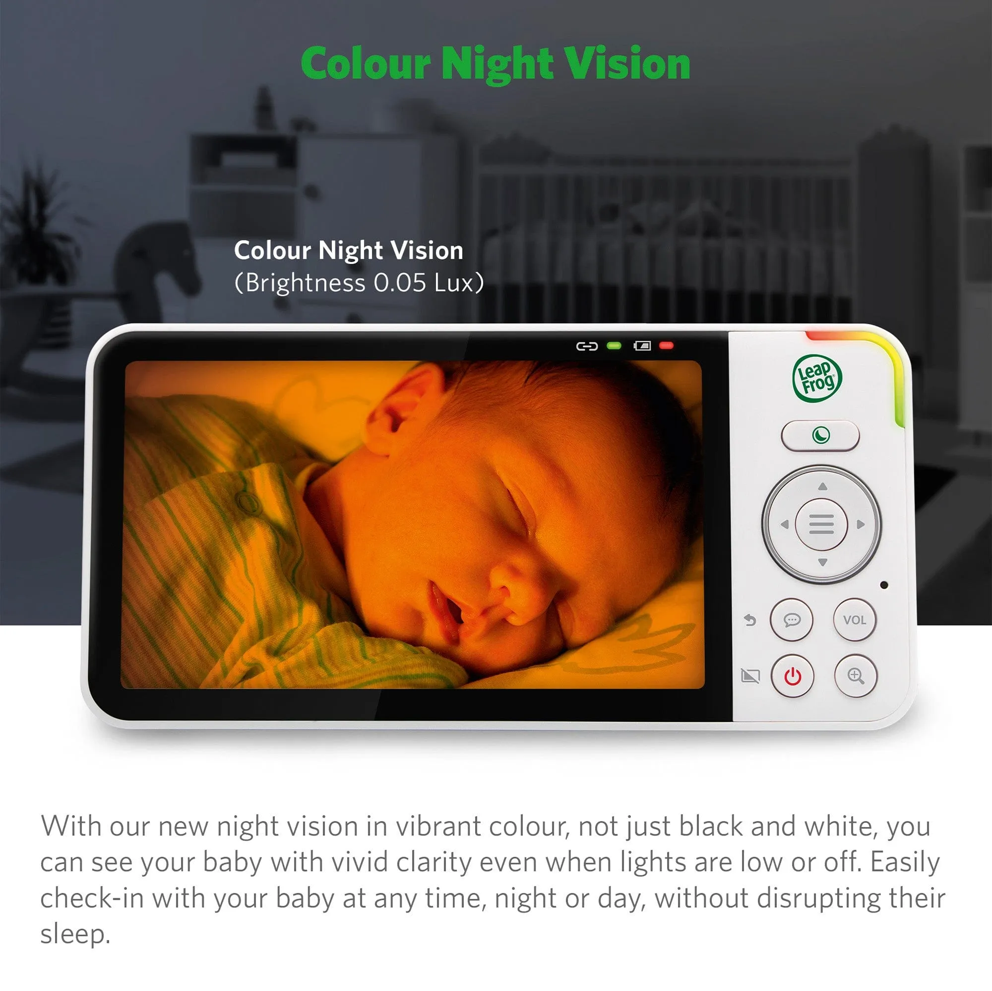 LeapFrog LF915HD 5" Video Baby Monitor with Colour Night Vision - White