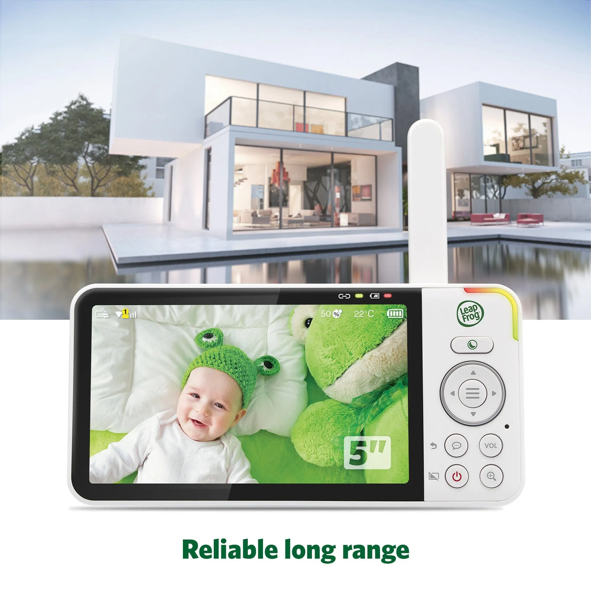 LeapFrog LF915HD 5" Video Baby Monitor with Colour Night Vision - White