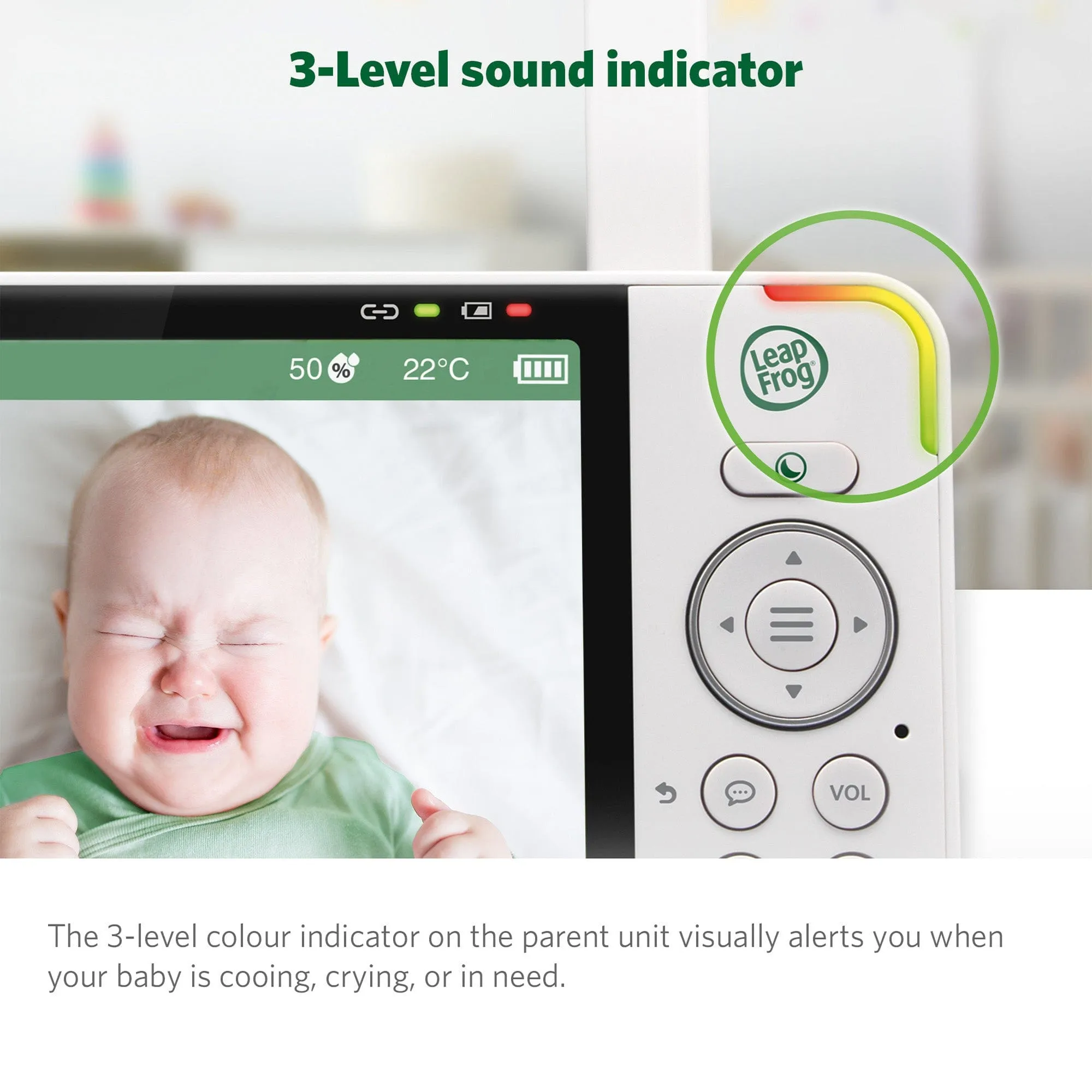 LeapFrog LF915HD 5" Video Baby Monitor with Colour Night Vision - White