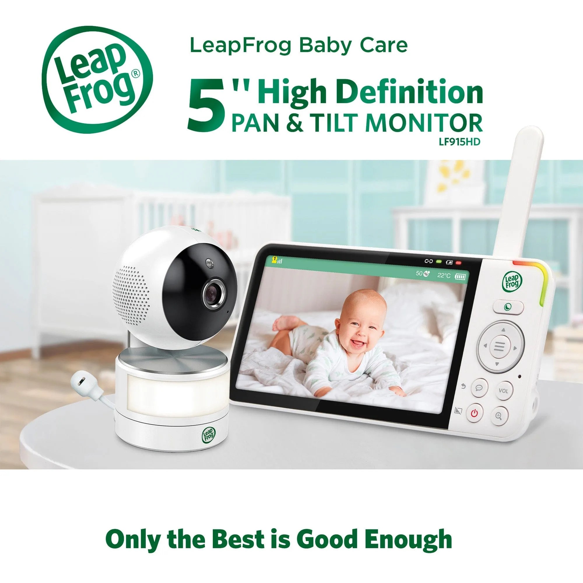 LeapFrog LF915HD 5" Video Baby Monitor with Colour Night Vision - White