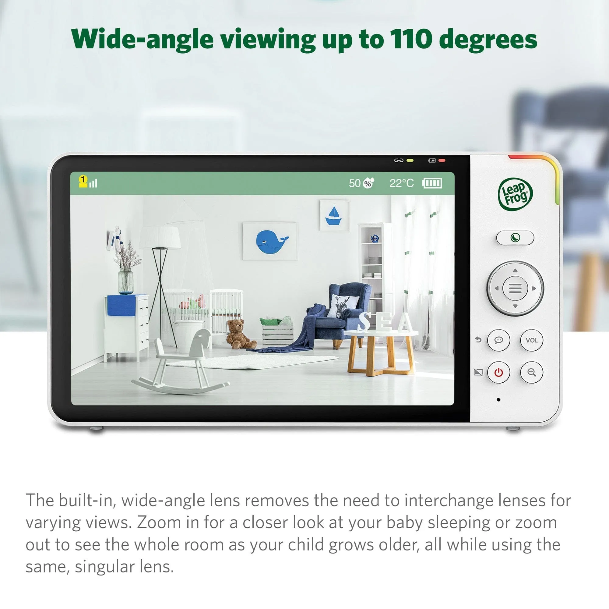 LeapFrog LF915HD 5" Video Baby Monitor with Colour Night Vision - White