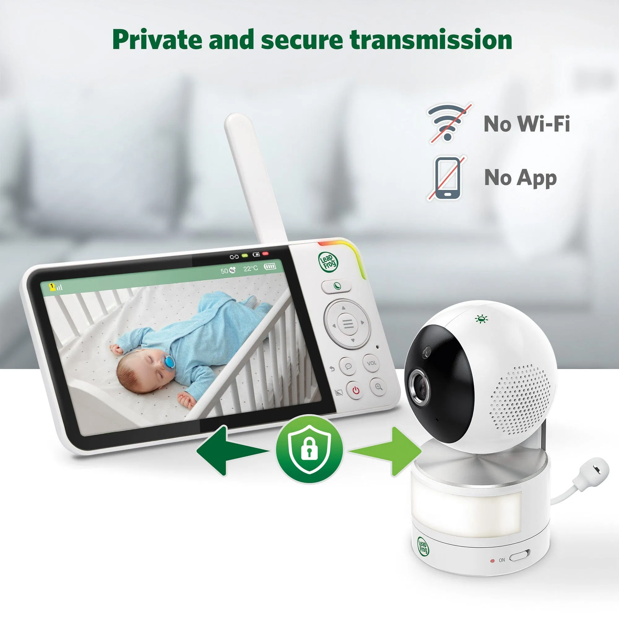 LeapFrog LF915HD 5" Video Baby Monitor with Colour Night Vision - White