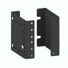 LGX Compatible Adapter Plate featuring a Bank of 6 Multimode Simplex SC Connectors in Aqua for OM3 and OM4 10Gbit applications, Black Powder Coat