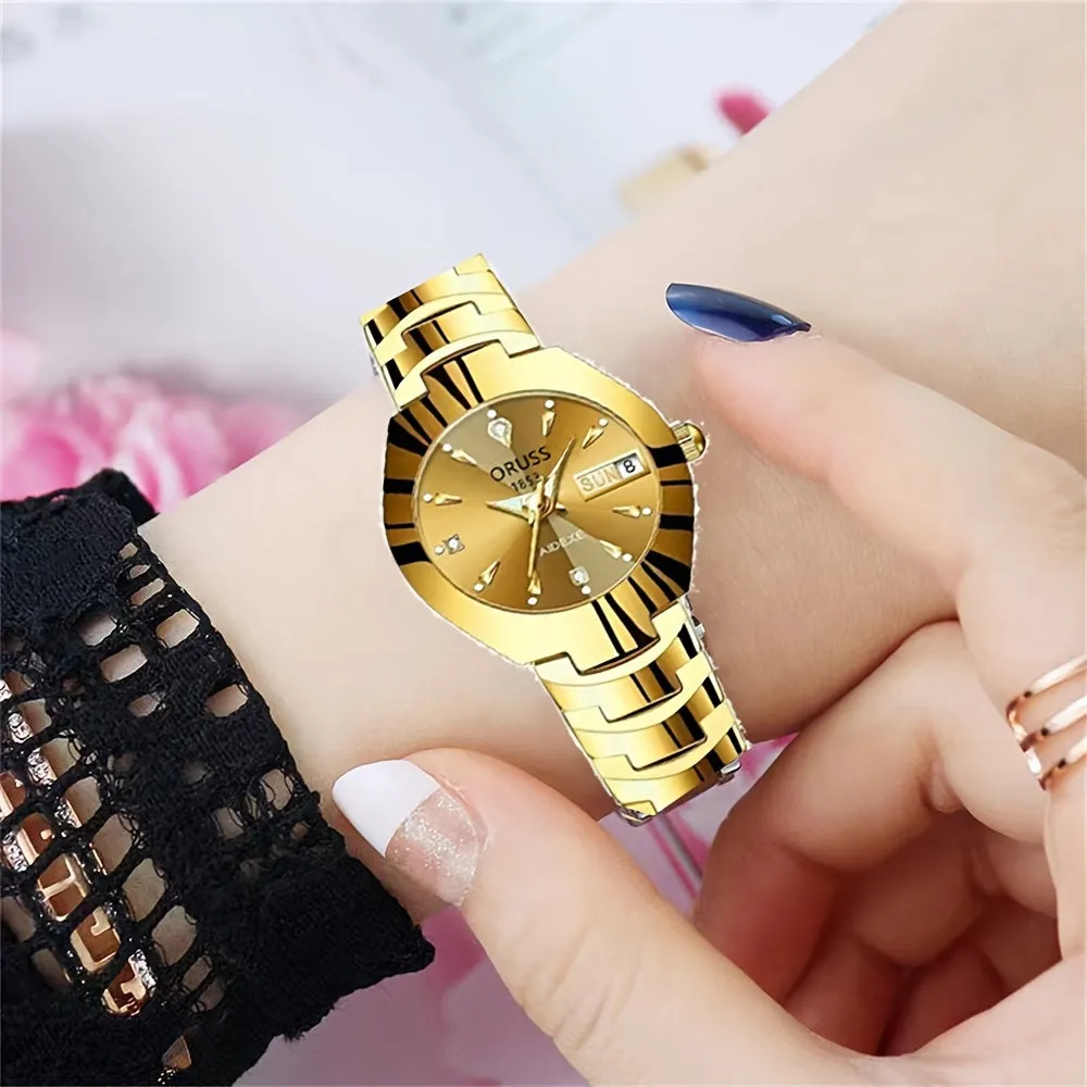 Luxury Rhinestone Quartz Wristwatch for Fashionable Daily Travel