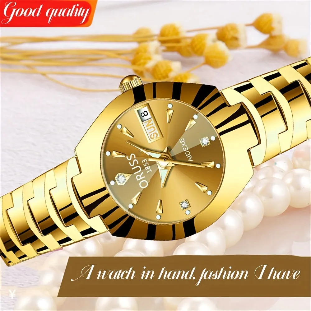 Luxury Rhinestone Quartz Wristwatch for Fashionable Daily Travel