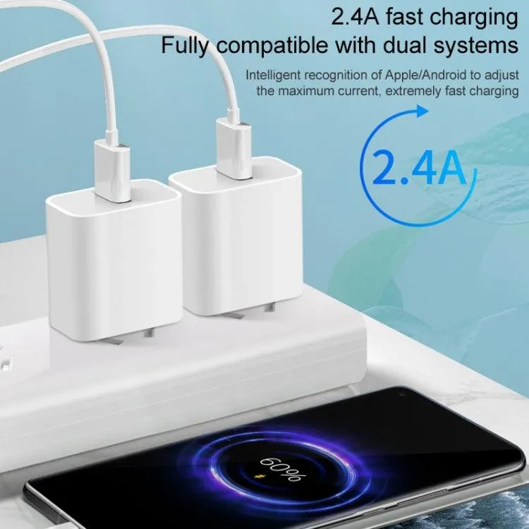 M117 2.4A Fast Charge Travel USB Charger with EU Plug