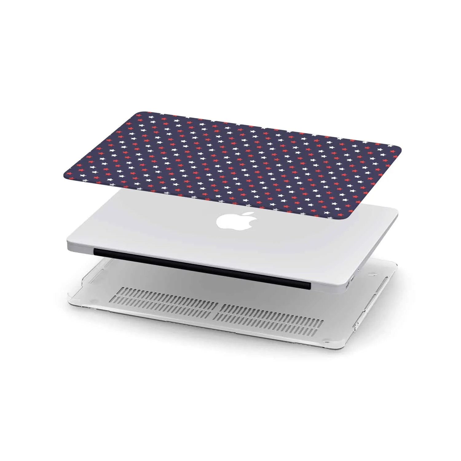 Macbook Hard Shell Case - Red White Blue Stars