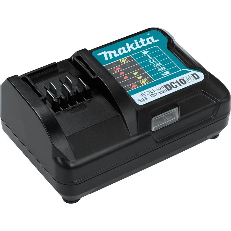 Makita 12V MAX CXT 2 Ah Lithium-Ion Slide Battery and Charger Starter Kit 2 pc